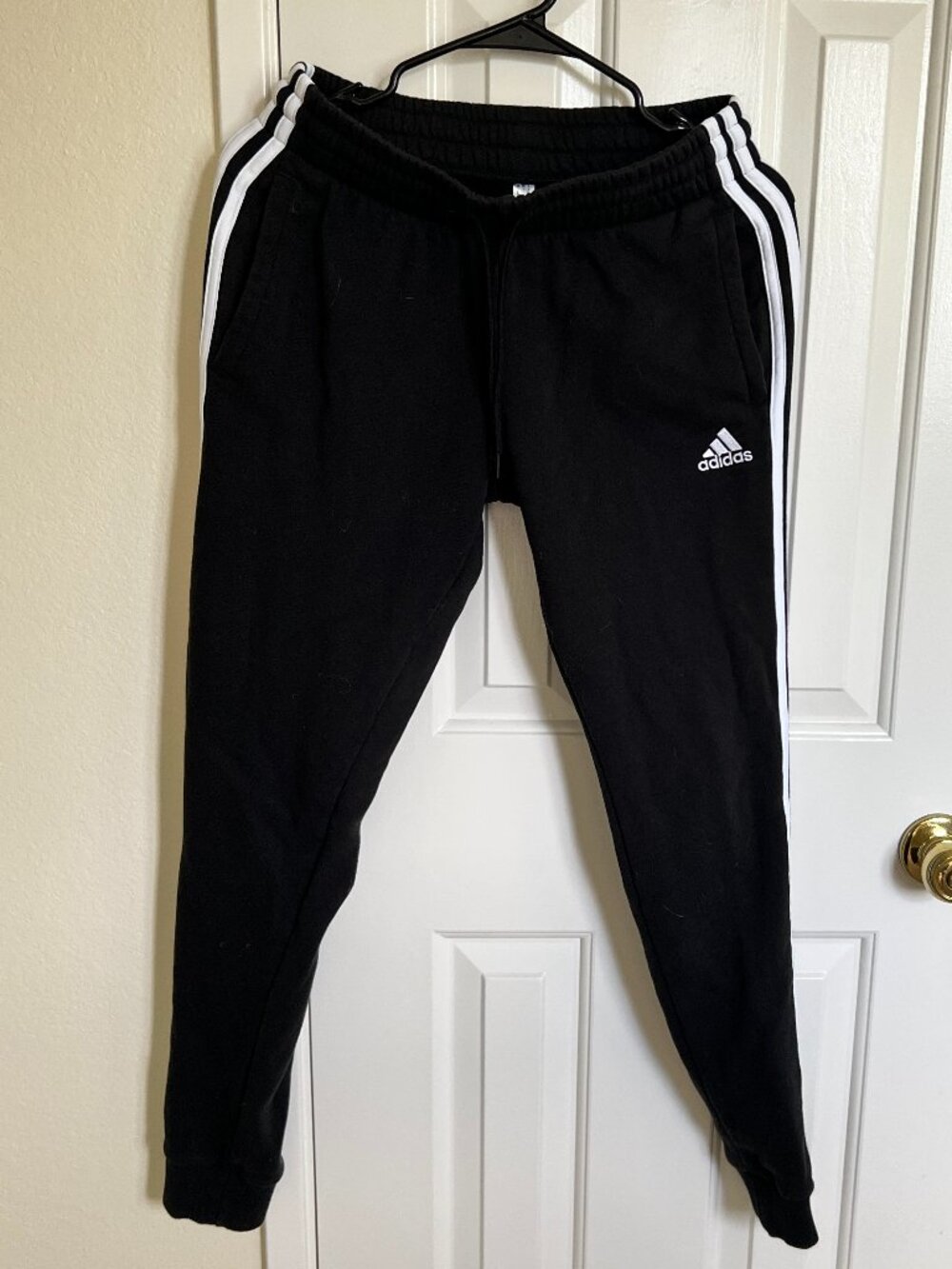 Adidas Women Essentials 3-Stripes Slim Jogger Pants, Black, Size S